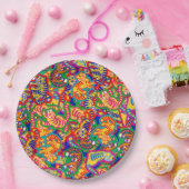 Graffiti Tiger Memphis Global Village Coffehouse Pappteller (Party)