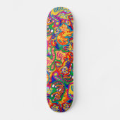 Graffiti Tiger Memphis Global Village Coffehouse Skateboard (Vorderseite)