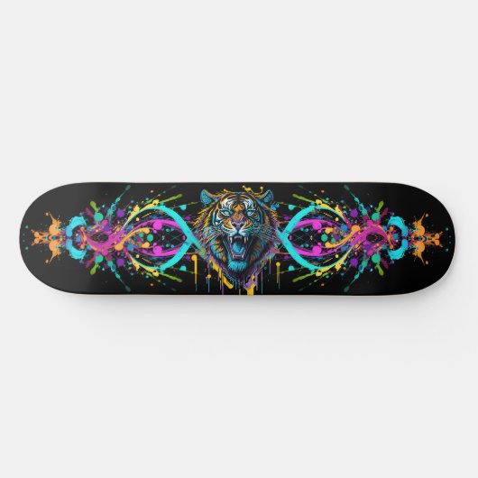 Graffiti Tiger Skateboard (Horizontal)
