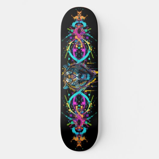 Graffiti Tiger Skateboard (Vorderseite)