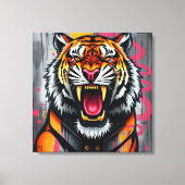 Graffiti-Tigerrost Leinwanddruck (Vorderseite)