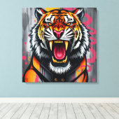 Graffiti-Tigerrost Leinwanddruck (Insitu (Holzboden))