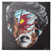 Graffiti-Tile, die einen weiblichen Kopf darstelle Fliese (Vorderseite)