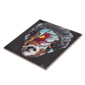 Graffiti-Tile, die einen weiblichen Kopf darstelle Fliese (Seite)