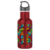 Graffiti, tropfende Farbe Edelstahlflasche (Rückseite)