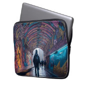 Graffiti-Tunnel Laptopschutzhülle (Vorderseite Links)