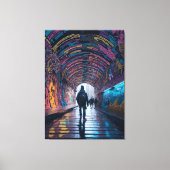 Graffiti-Tunnel Leinwanddruck (Vorderseite)