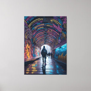 Graffiti-Tunnel Leinwanddruck