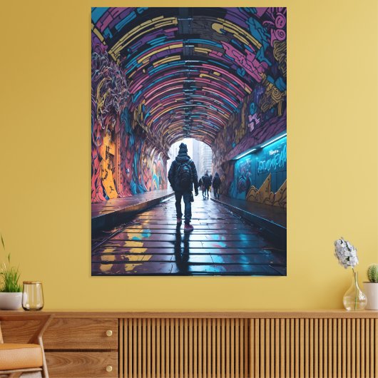 Graffiti-Tunnel Leinwanddruck (Insitu (Wohnzimmer))