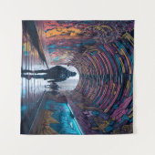 Graffiti-Tunnel Wandteppich (Vorderseite (Horizontal))