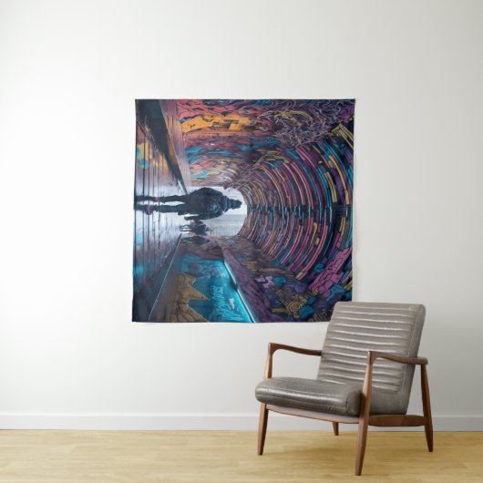 Graffiti-Tunnel Wandteppich (Beispiel (Horizontal))