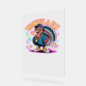Graffiti Turkey Vibes - Dankbarkeit & Fly Cartoon Acrylschild (Winkel)
