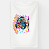 Graffiti Turkey Vibes - Dankbarkeit & Fly Cartoon Banner (Vertikal)