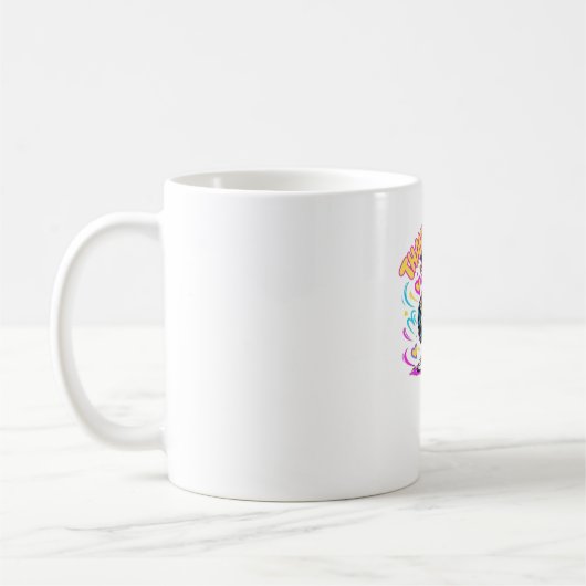 Graffiti Turkey Vibes - Dankbarkeit & Fly Cartoon  Kaffeetasse (Links)
