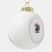 Graffiti Turkey Vibes - Dankbarkeit & Fly Cartoon Keramik Kugel-Ornament (Links)