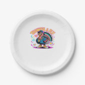 Graffiti Turkey Vibes - Dankbarkeit & Fly Cartoon Pappteller (Vorderseite)