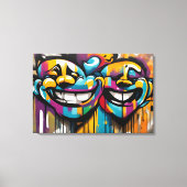 Graffiti Twins Leinwanddruck (Vorderseite)