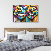 Graffiti Twins Leinwanddruck (Insitu (Schlafzimmer))