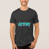 Graffiti Typography VICTORY Design T-Shirt Tri-Blend Shirt (Vorderseite)