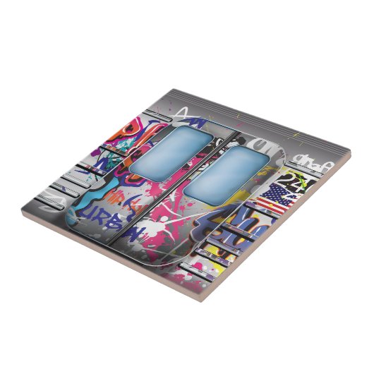 Graffiti-U-Bahn Fliese (Seite)