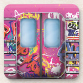 Graffiti-U-Bahn Getränkeuntersetzer (Vorderseite)