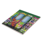 Graffiti U-Bahn Green Fliese (Seite)