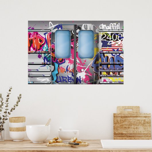 Graffiti-U-Bahn Poster (Küche)