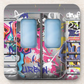 Graffiti-U-Bahn Untersetzer (Vorderseite)