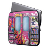 Graffiti-U-Bahn-Zug Laptopschutzhülle (Vorderseite Links)