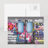 Graffiti-U-Bahn-Zug Postkarte (Vorne/Hinten)