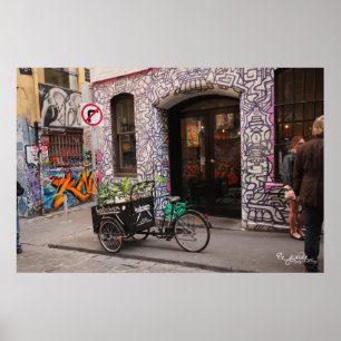 Graffiti-und Fahrrad-Plakat Poster