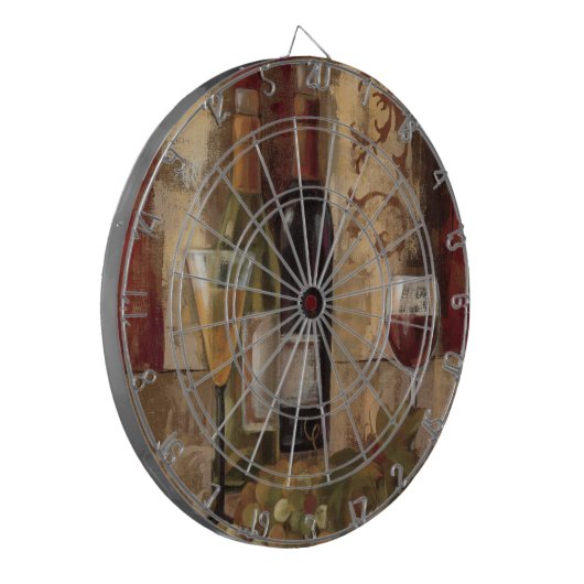 Graffiti und Wein Dartscheibe (Vorderseite Links)