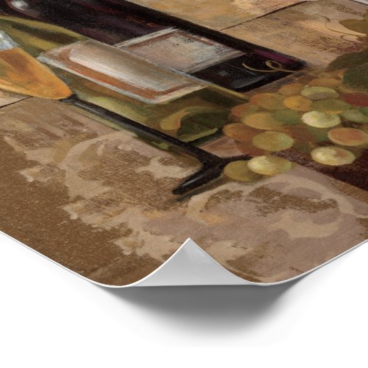 Graffiti und Wein Poster (Ecke)