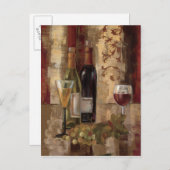 Graffiti und Wein Postkarte (Vorne/Hinten)