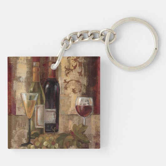 Graffiti und Wein Schlüsselanhänger (Rückseite)