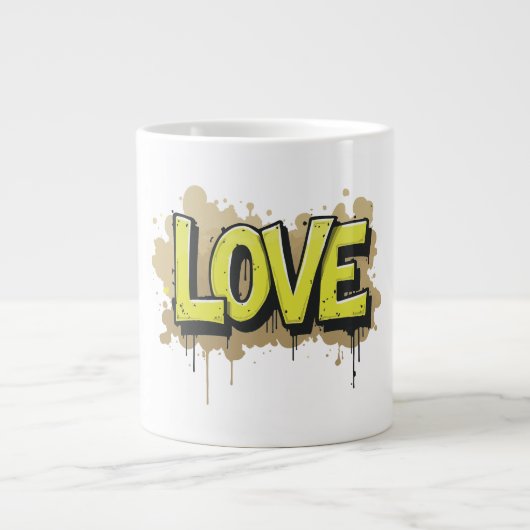 Graffiti Urban Liebe Bloom Jumbo-Tasse (Vorderseite)