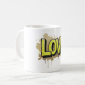 Graffiti Urban Liebe Bloom Kaffeetasse (Vorderseite Links)