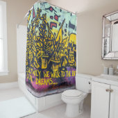 Graffiti Urban Street Art Abstrakt Duschvorhang (Beispiel)