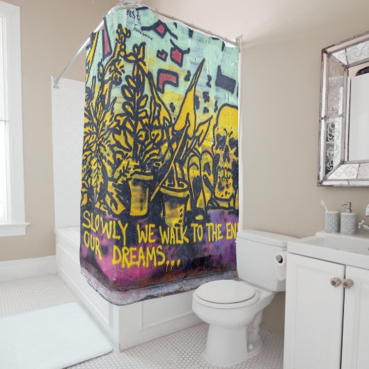 Graffiti Urban Street Art Abstrakt Duschvorhang (Beispiel)