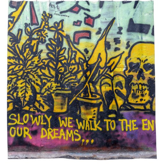 Graffiti Urban Street Art Abstrakt Duschvorhang (Vorderseite)