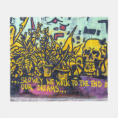 Graffiti Urban Street Art Abstrakt Fleecedecke (Vorderseite (Horizontal))