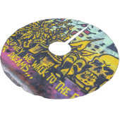 Graffiti Urban Street Art Abstrakt Polyester Weihnachtsbaumdecke (Schrägansicht)