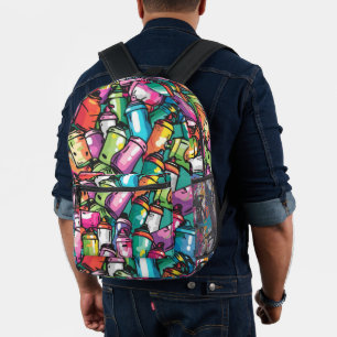 Graffiti Urban Streetwear Muster Bedruckter Rucksack