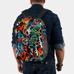 Graffiti Urban Streetwear Muster  Bedruckter Rucksack
