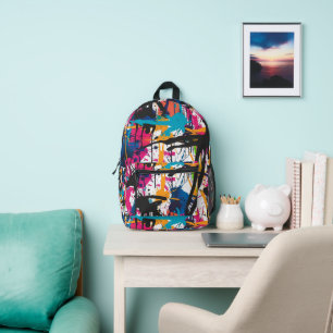 Graffiti Urban Streetwear Muster Bedruckter Rucksack