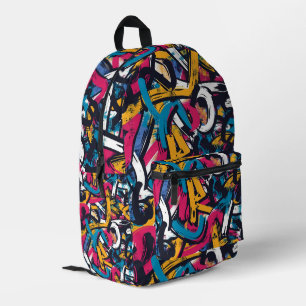 Graffiti Urban Streetwear Muster  Bedruckter Rucksack