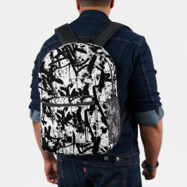Graffiti Urban Streetwear Muster  Bedruckter Rucksack