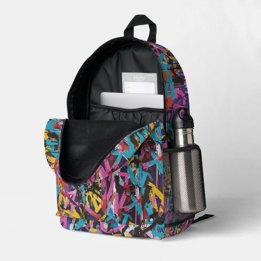 Graffiti Urban Streetwear Pattern Bedruckter Rucksack (Rückseitige Ecke links (Offen) )