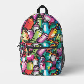 Graffiti Urban Streetwear Pattern Bedruckter Rucksack (Vorderseite)