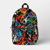 Graffiti Urban Streetwear Pattern  Bedruckter Rucksack (Vorderseite)